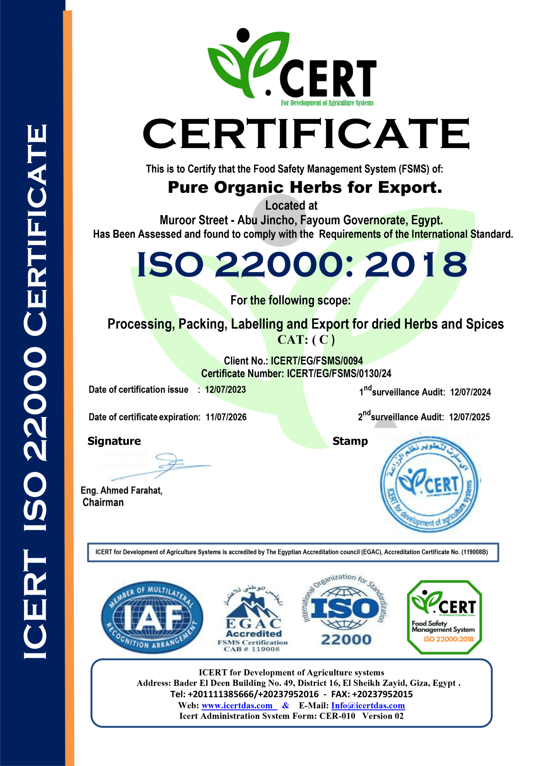 Certificates