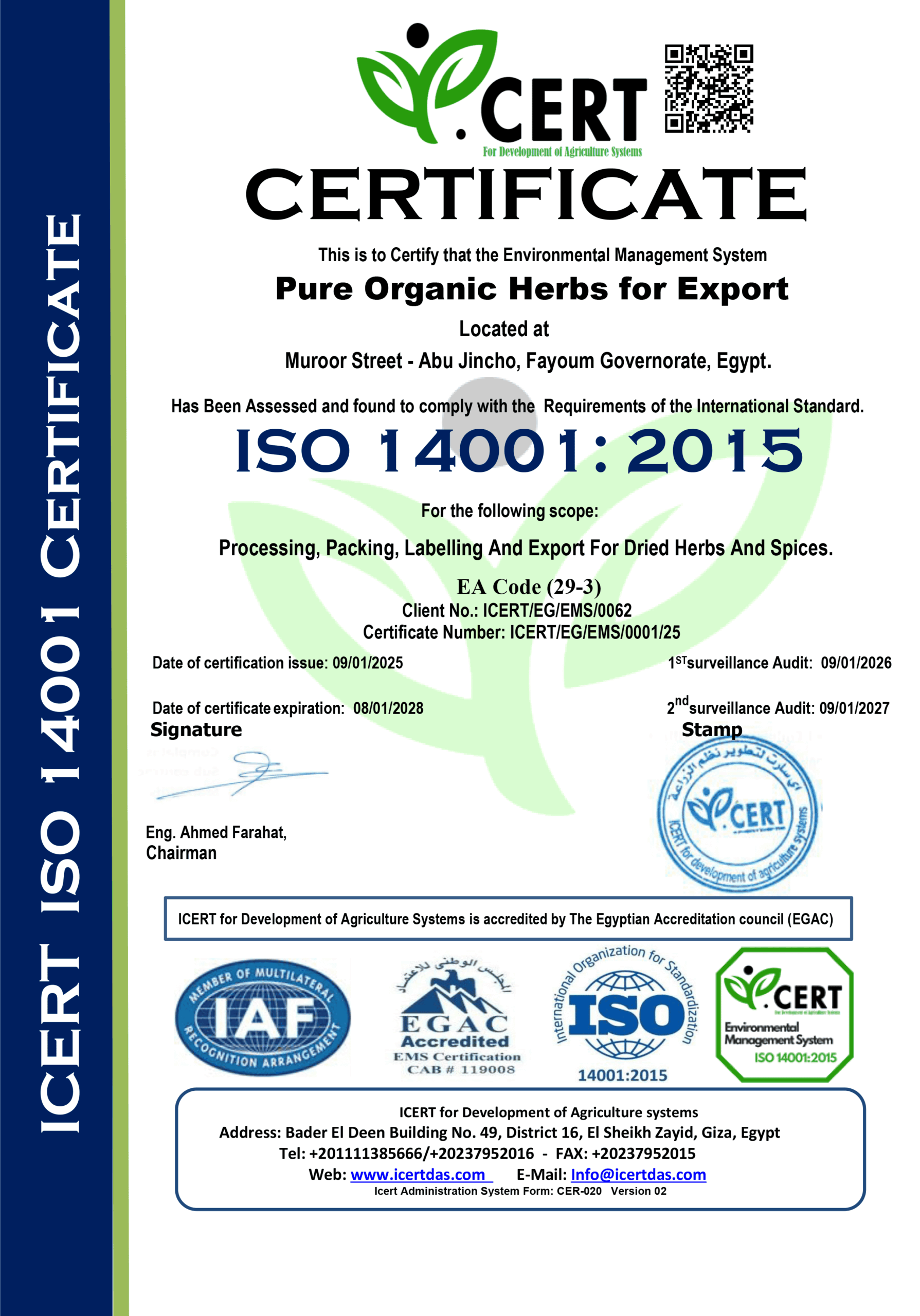 Certificates